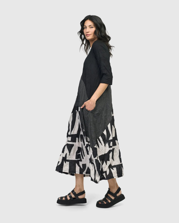 Inkjet Maxi Dress, Mono