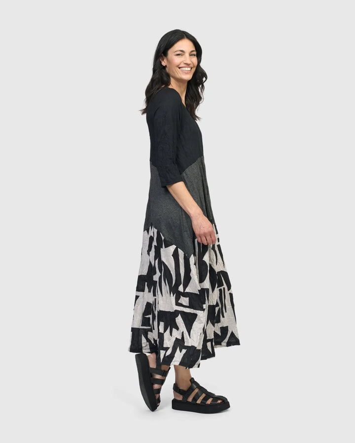 Inkjet Maxi Dress, Mono