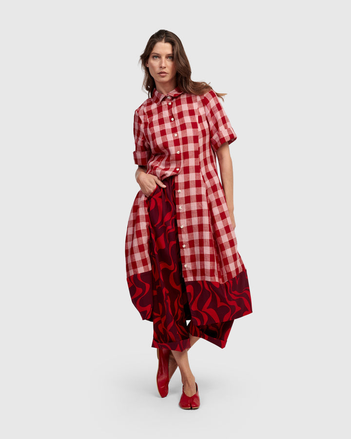 Bunny Wonderful Shirt Dress, Check