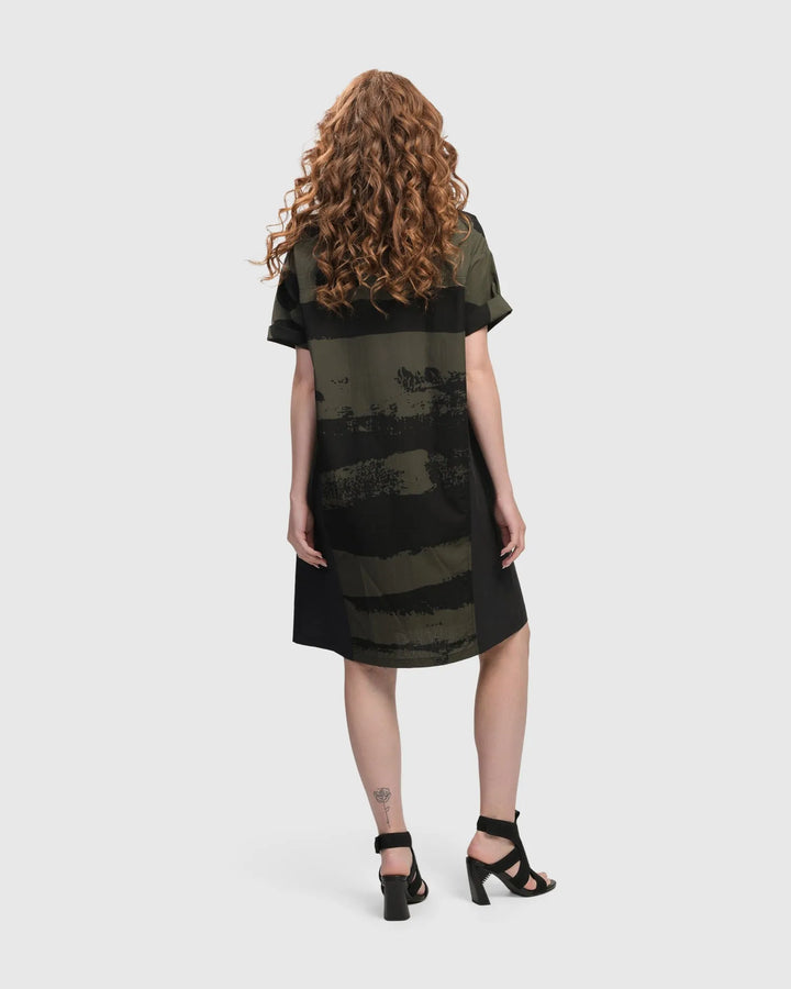 Urban Sapporo Shift Dress, Khaki