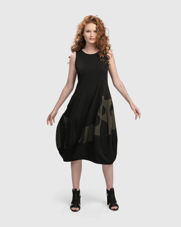 Urban Sleeveless Cocoon Dress, Khaki