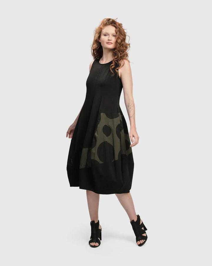 Urban Sleeveless Cocoon Dress, Khaki