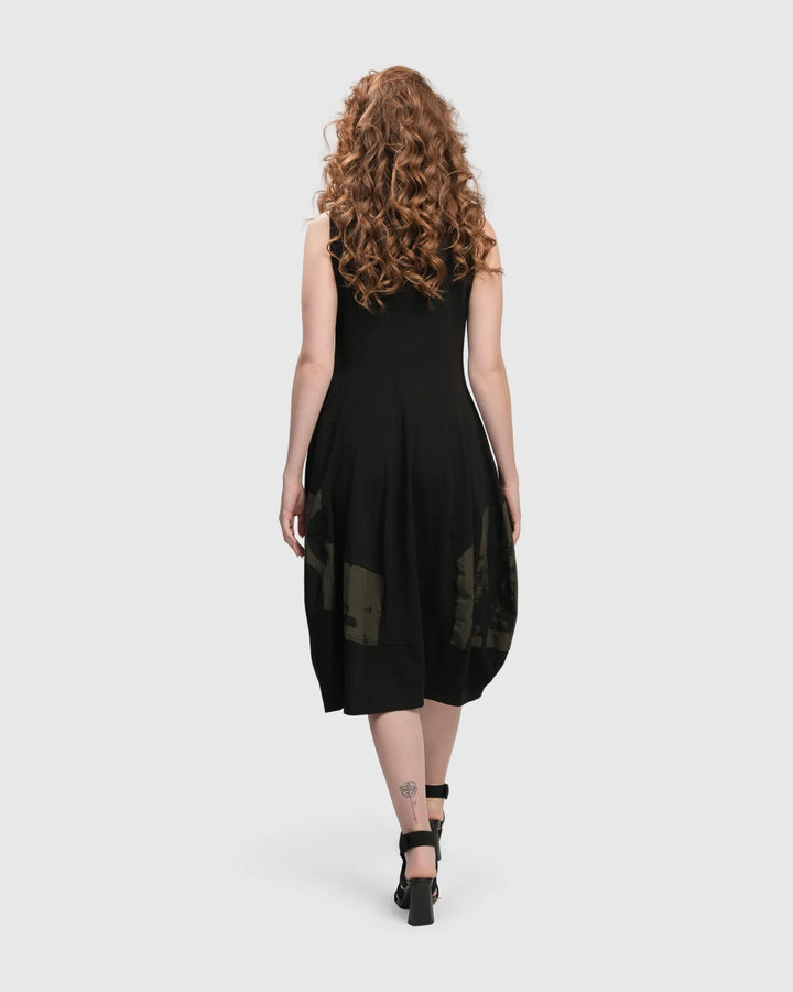 Urban Sleeveless Cocoon Dress, Khaki