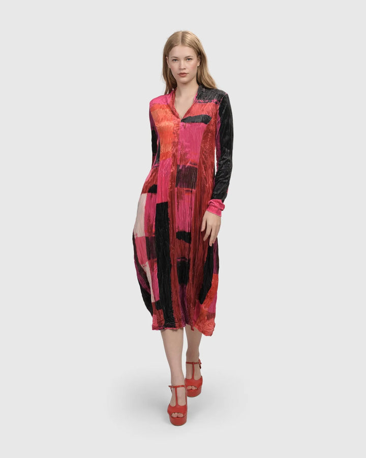 Sunset Strip Cocoon Dress, Magenta