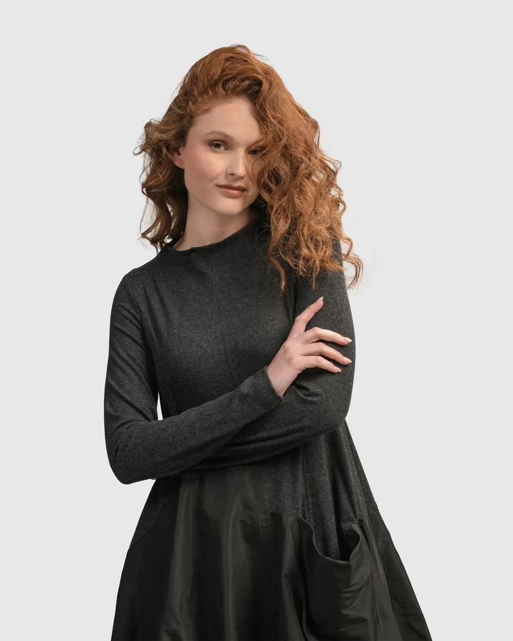 Urban Mixed Art Wonderful Dress, Black