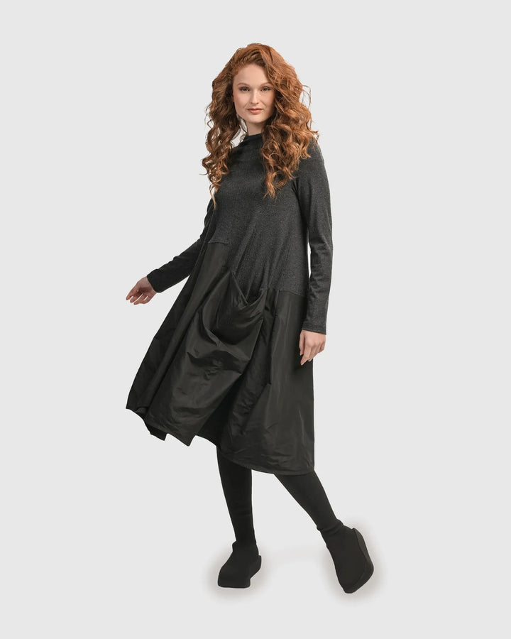 Urban Mixed Art Wonderful Dress, Black