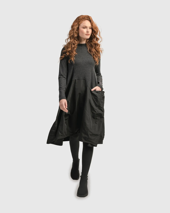 Urban Mixed Art Wonderful Dress, Black