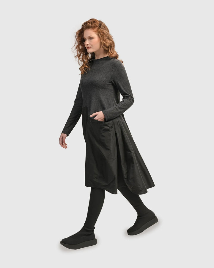 Urban Mixed Art Wonderful Dress, Black