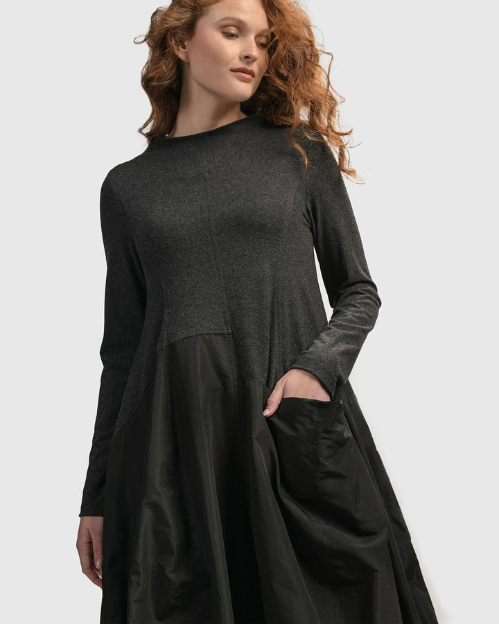 Urban Mixed Art Wonderful Dress, Black