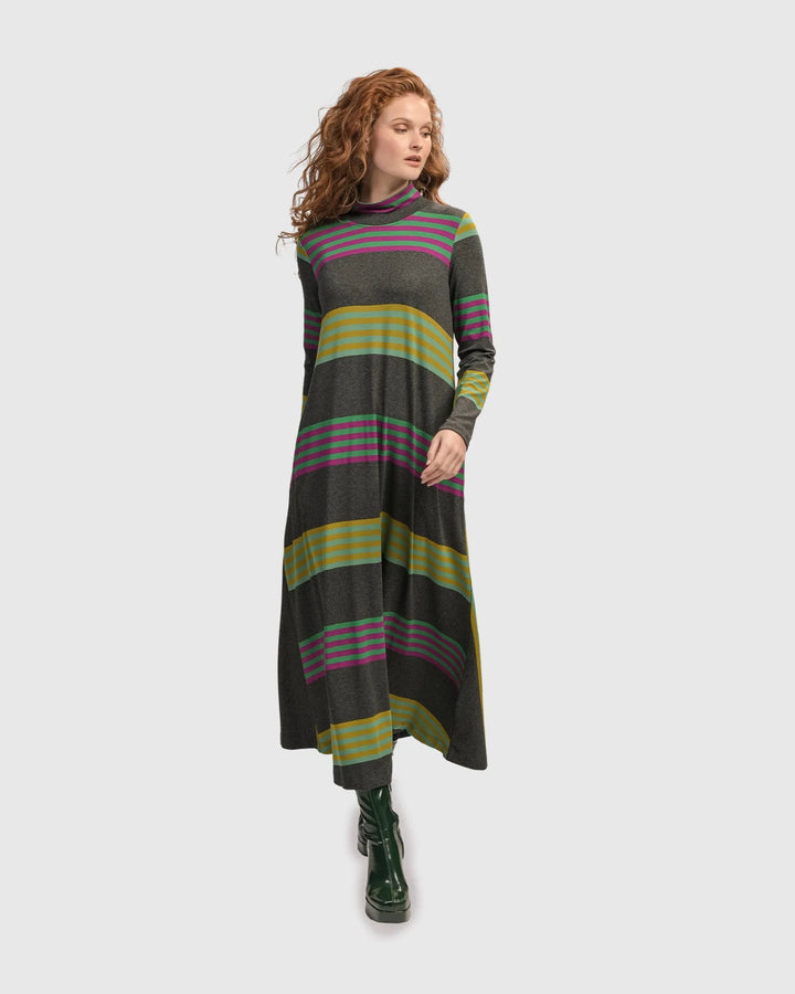 Urban Wine Bar Popover Maxi Dress, Stripes