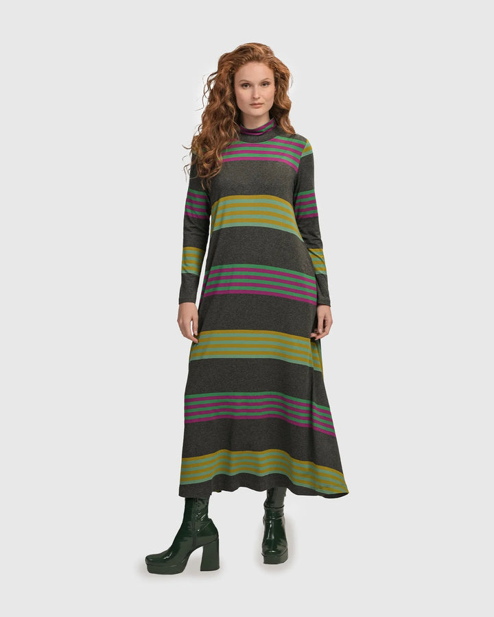 Urban Wine Bar Popover Maxi Dress, Stripes