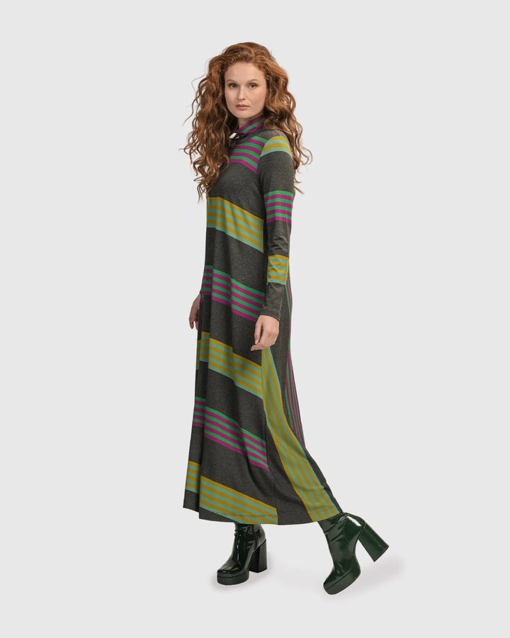 Urban Wine Bar Popover Maxi Dress, Stripes
