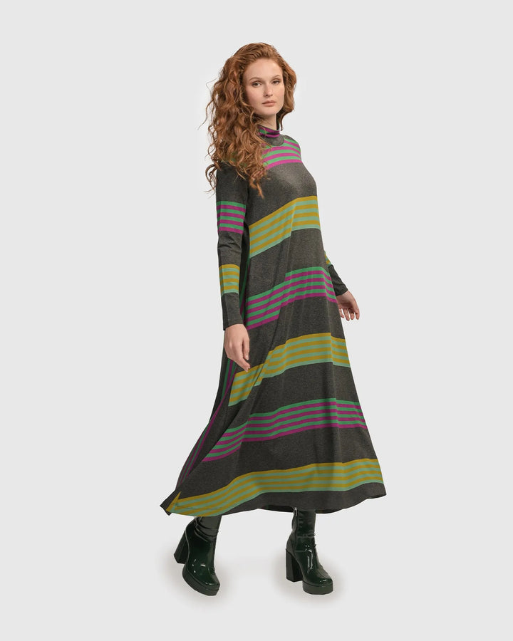 Urban Wine Bar Popover Maxi Dress, Stripes