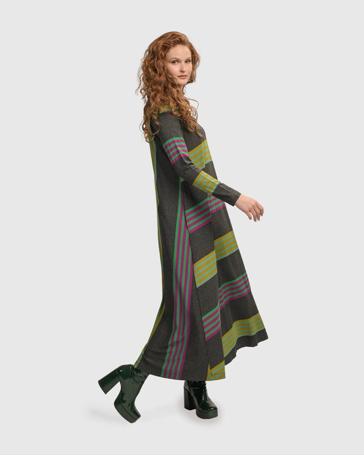 Urban Wine Bar Popover Maxi Dress, Stripes
