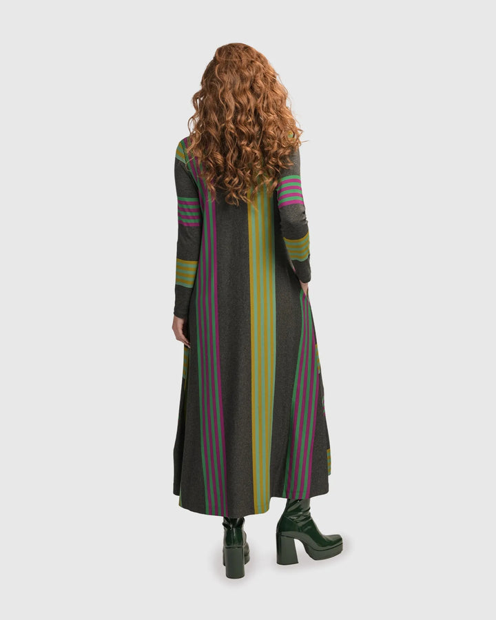 Urban Wine Bar Popover Maxi Dress, Stripes