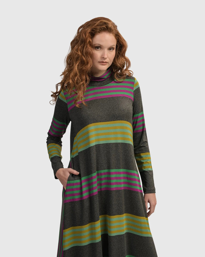 Urban Wine Bar Popover Maxi Dress, Stripes