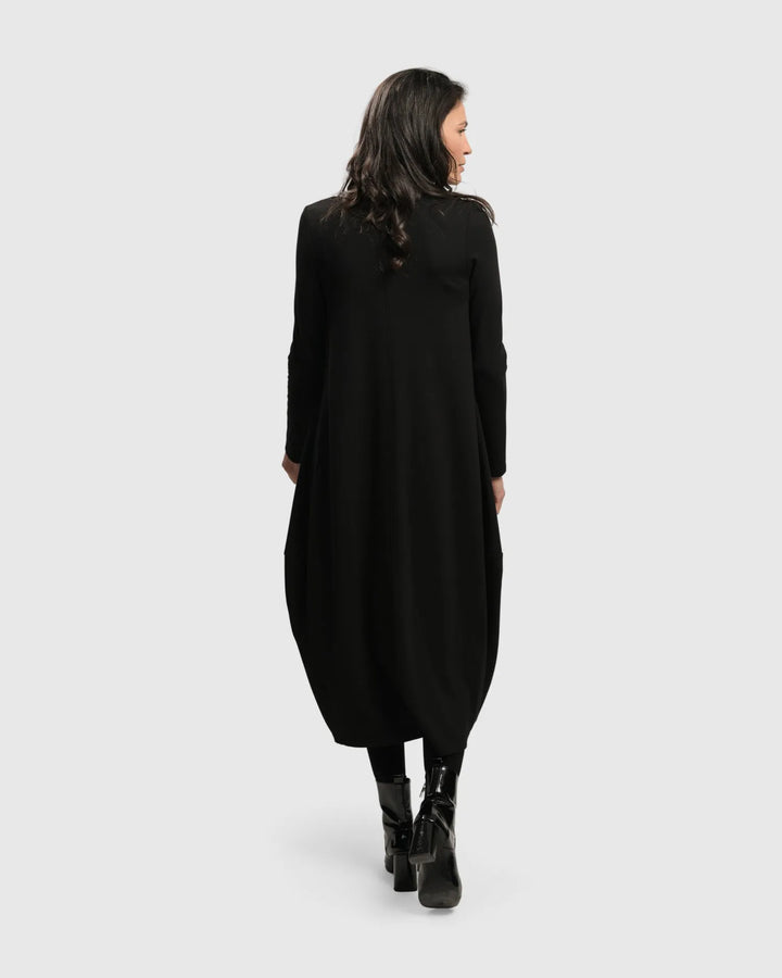 Essential Toned Up Midi Dress, Black