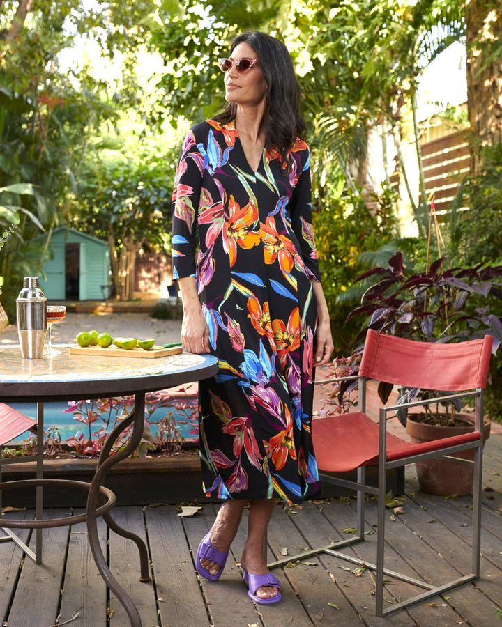 Hibiscus Cocoon Dress, Bloom