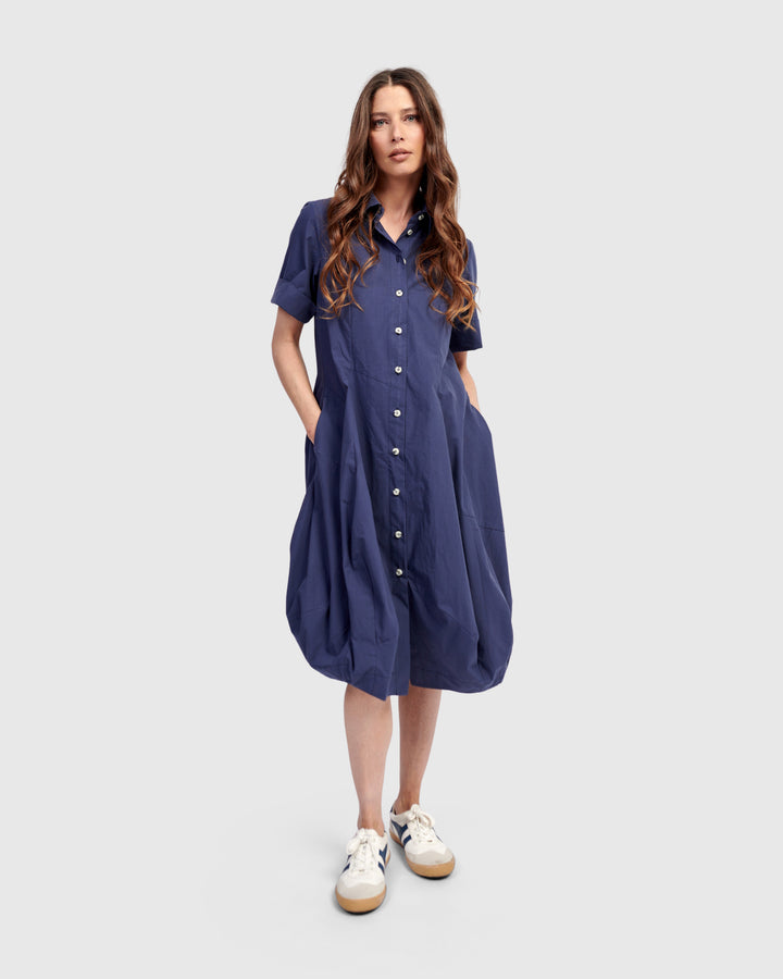 Barbie Wonderful Cotton Dress, Navy
