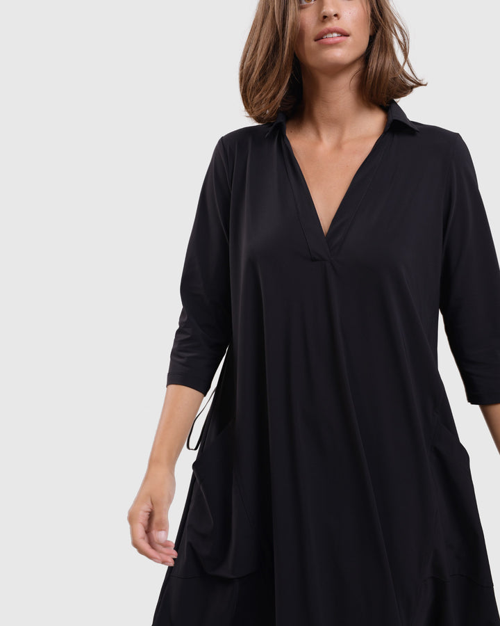Tekbika Popover Dress, Black