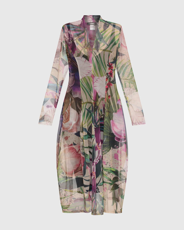 MOONFLOWER COCOON DRESS, FLORAL