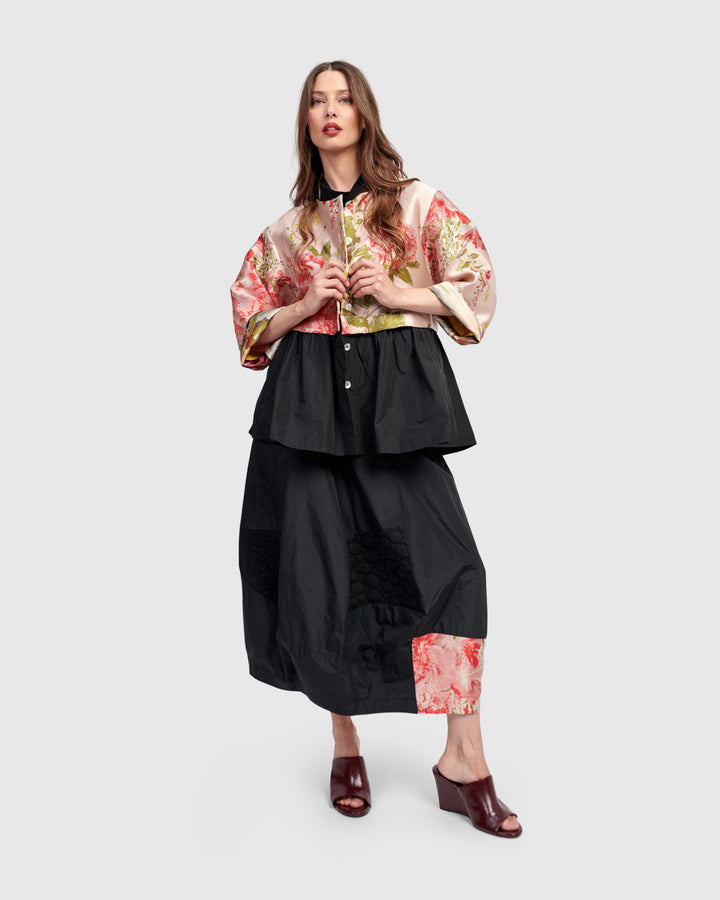 Sweetheart Peplum Jacket, Roses