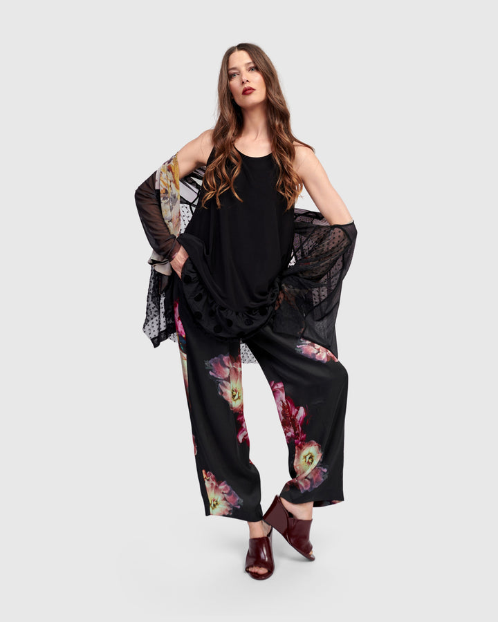 Thora Sleeveless Tunic Top, Black