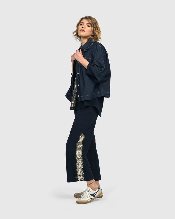 Dallas Cropped Shirt Jacket, Denim
