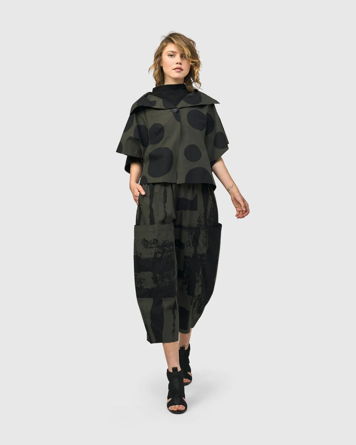 Urban Dots Kiku Cape Jacket, Khaki