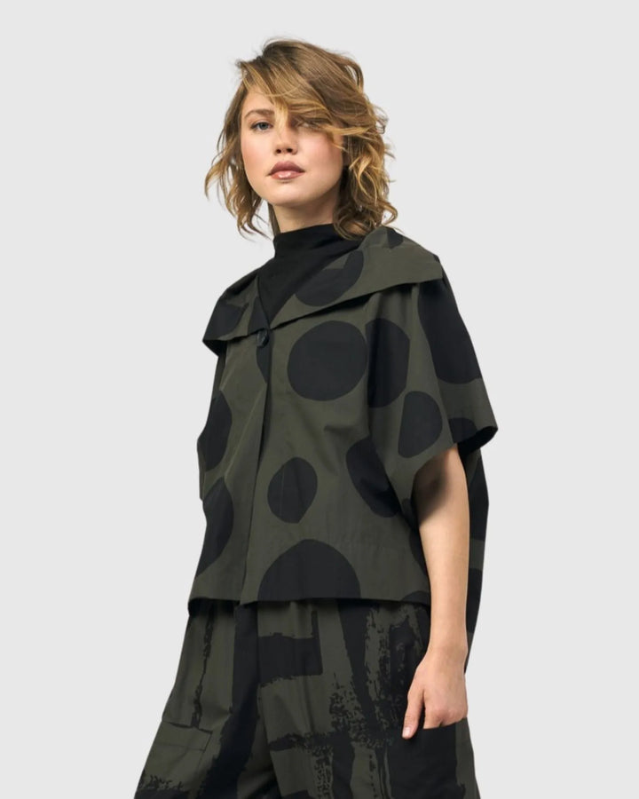 Urban Dots Kiku Cape Jacket, Khaki