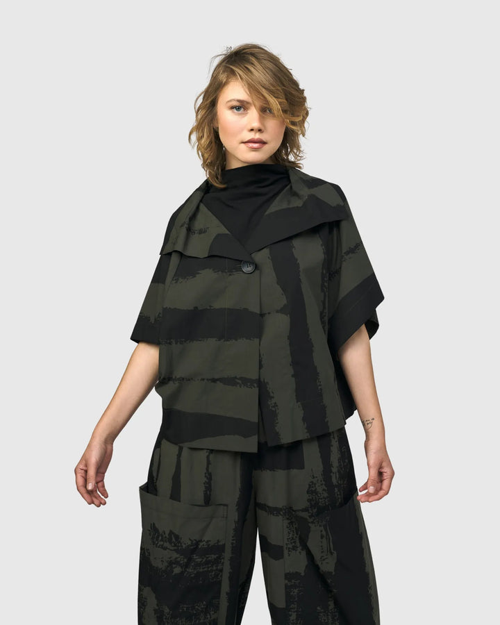 Urban Sakura Cape Jacket, Khaki