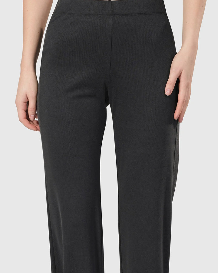 Essential Straight Leg Pants, Charcoal