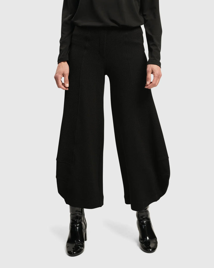 Superb Waffle Weave Punto Pants, Black