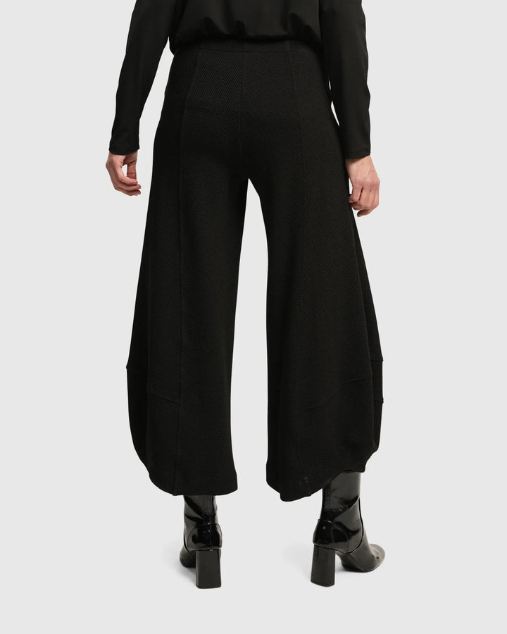 Superb Waffle Weave Punto Pants, Black