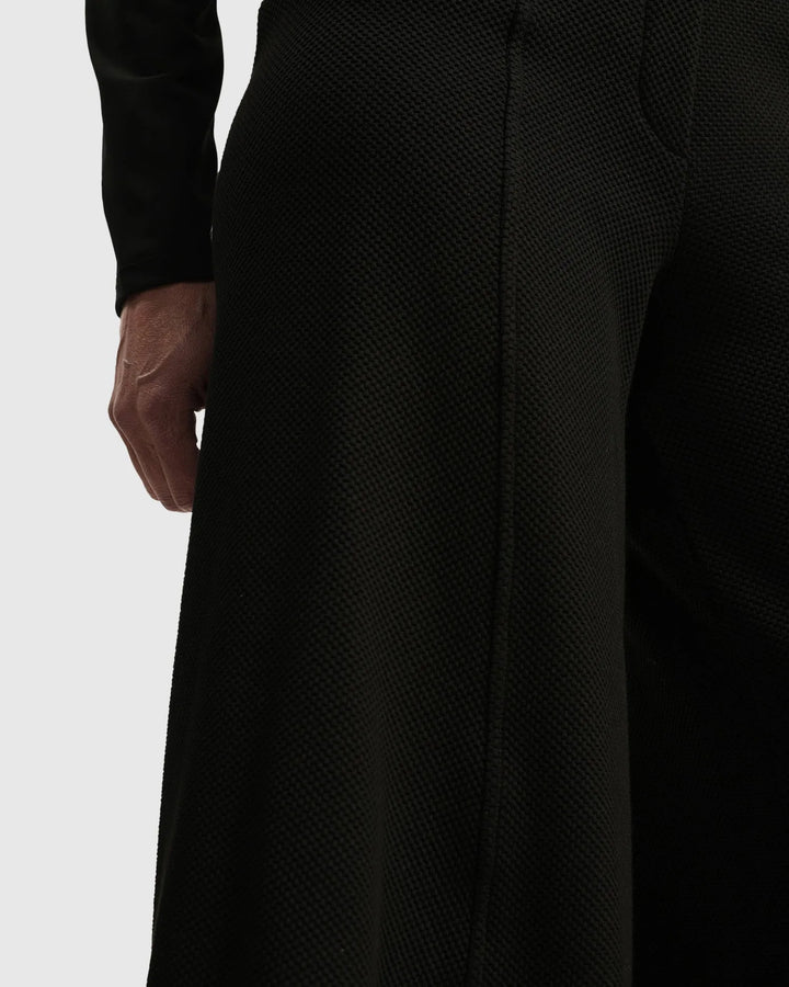 Superb Waffle Weave Punto Pants, Black
