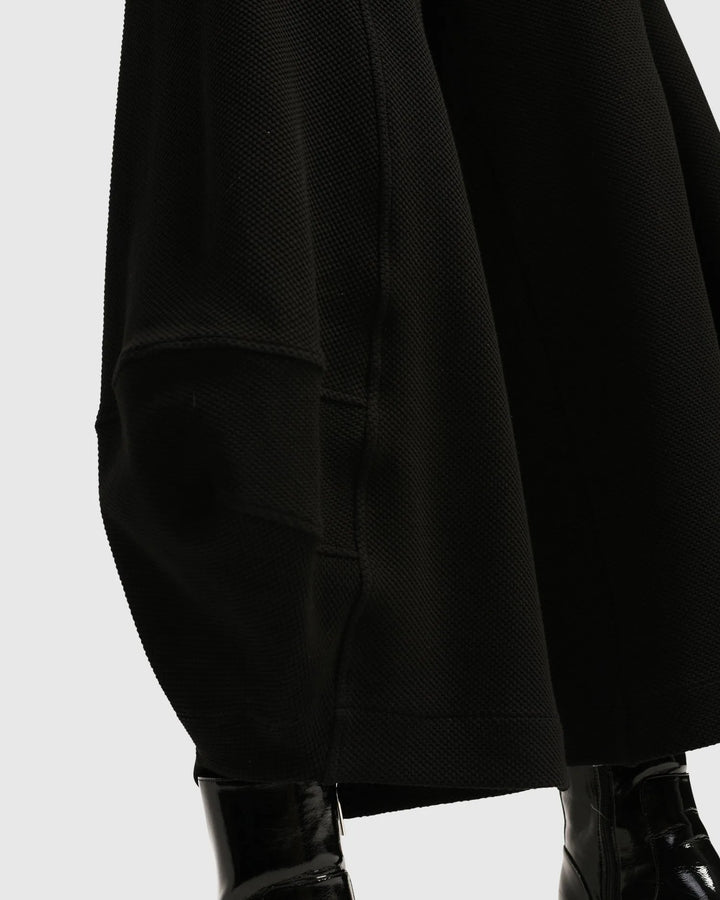 Superb Waffle Weave Punto Pants, Black