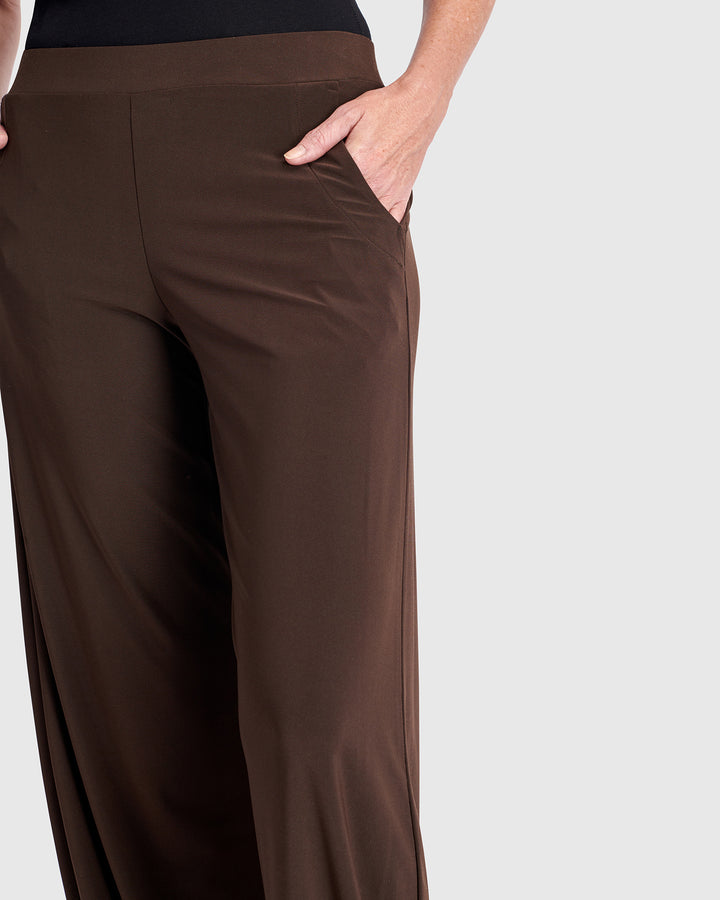 Essential Slinky Flow Pants, Sepia