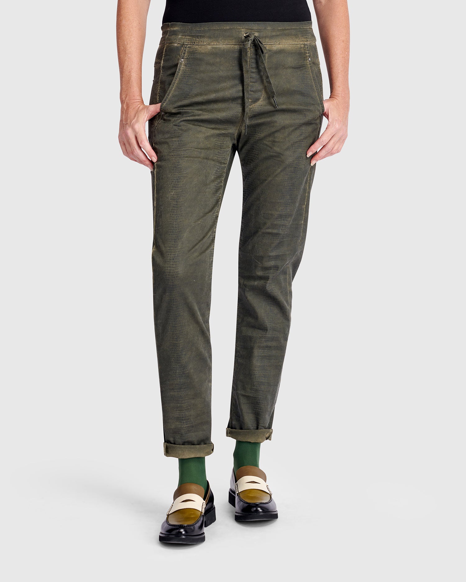 Pinstripe Iconic Stretch Jeans, Green
