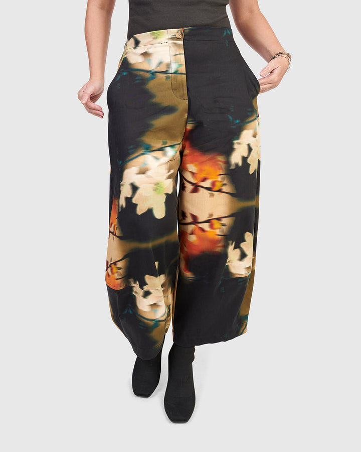 Mignonette Wide Leg Pants, Floral