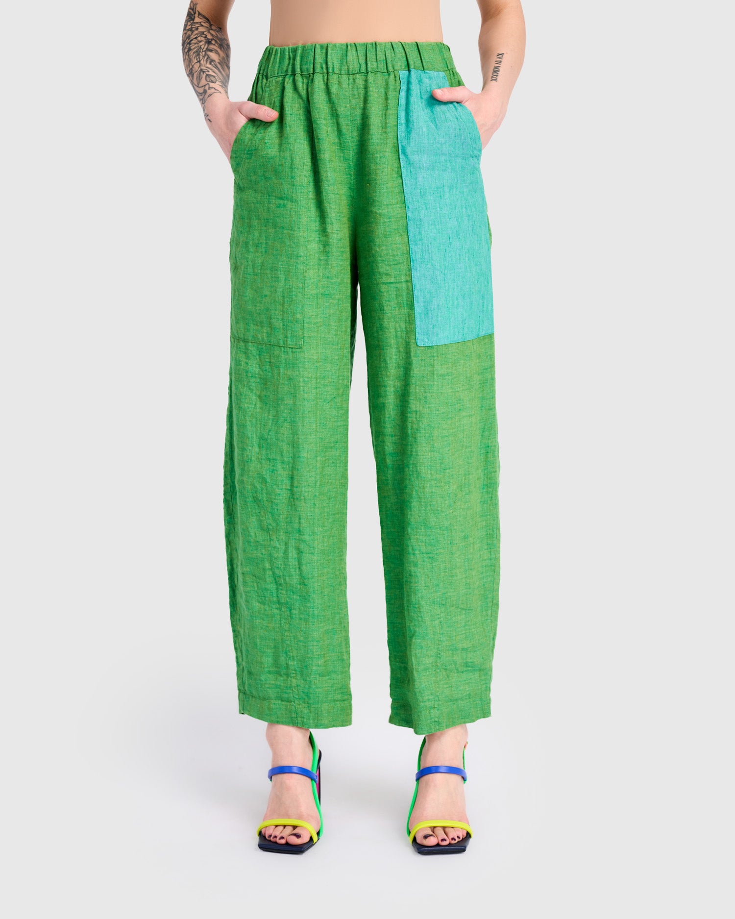Linen Vacation Pants, Mojito – Alembika U.S.
