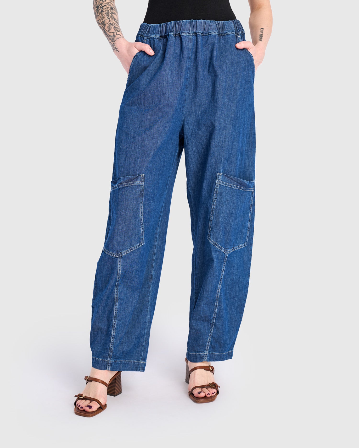 Papaya Relaxed Pants, Denim – Alembika U.S.
