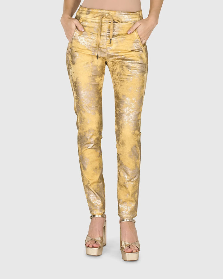 Iconic Stretch Jeans, Honey Gold