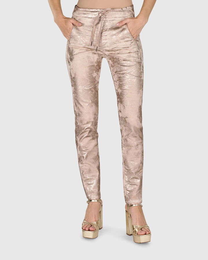 Iconic Stretch Jeans, Rose Gold Nude