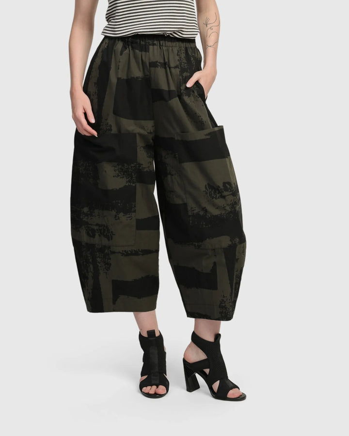 Urban Origami Barrel Pants, Khaki