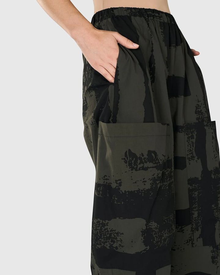 Urban Origami Barrel Pants, Khaki