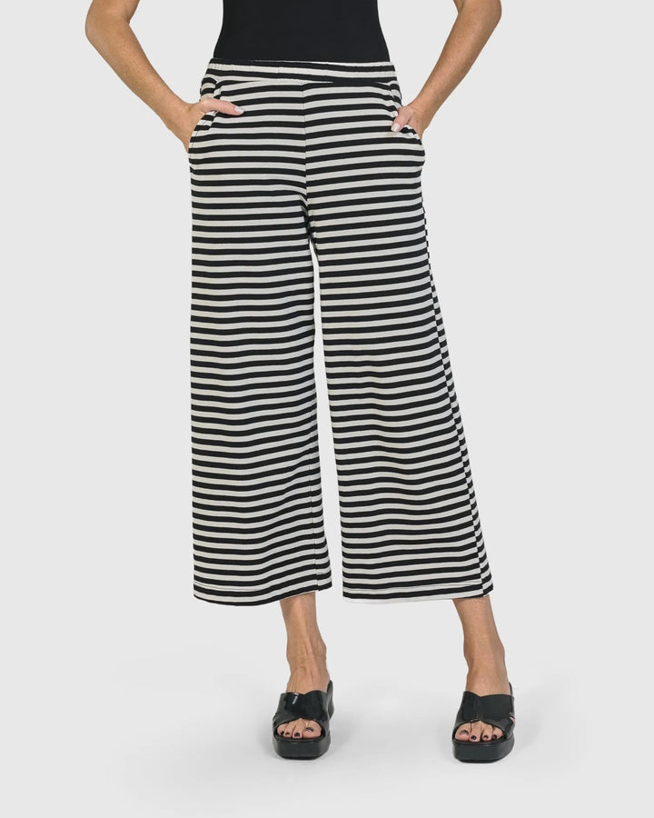 Urban Greenwich Striped Pants, Black
