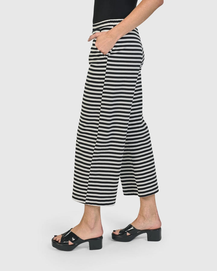 Urban Greenwich Striped Pants, Black