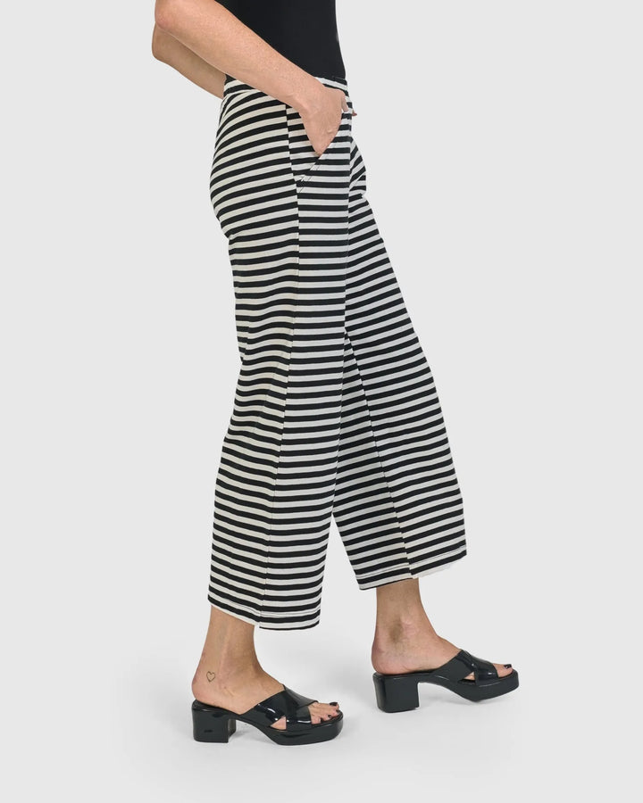 Urban Greenwich Striped Pants, Black