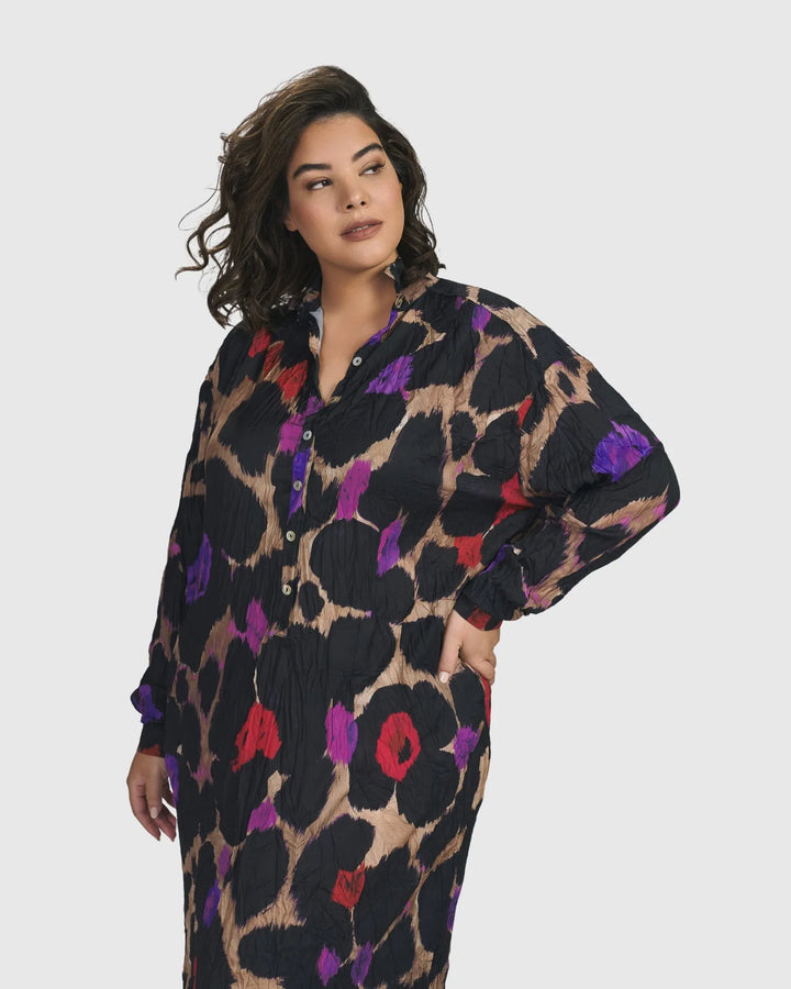 Cosmopolitan Shirt Dress, Violet