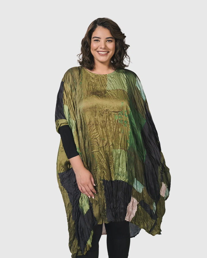Al Fresco Muumuu Dress, Olive